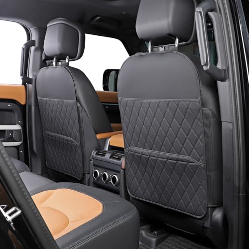 TAIKOO Seat Back Protector + Large Capacity Pocket Storage Organizer,Preventing The Impact of Children Stepping on The Seat Backrest (Style A-Black) - color: Style A-Black