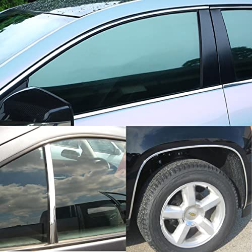 16Ft Chrome Silver Extra Thick Auto Molding Trim Universal Bumper Window Door Body Side Decorative Strip Scratch-Proof (Width: 1/4inch [6mm]) - size: Width: 1/4inch [6mm]