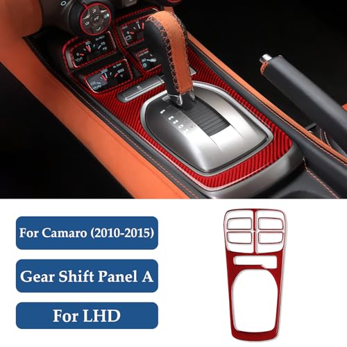 Carbon Fiber Decla Gear Shift Panel Sticker Interior Trim Accessories for Chevrolet Camaro 2010 2011 2012 2013 2014 2015 - color: Gear Shift Panel