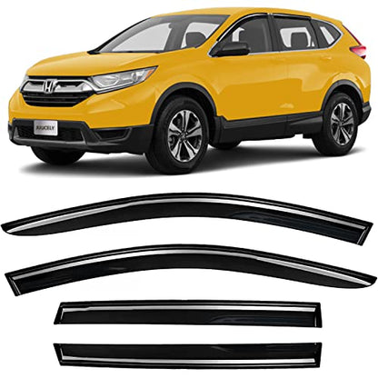 Side Window Visors rain Guards Vent Deflectors for Honda CRV (CR-V) 2017 2018 2019 2020 2021 2022 LX EX EX-L Touring - size: Compatible with Honda CR-V 2017-2022