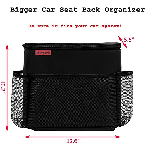 AUTOARK Car Seat Back Organizer and Cooler Set,Multi-Pocket Travel Storage Bag(Heat-Preservation and Waterproof),Bigger-Capacity,AK-054 - size: Bigger-Capacity