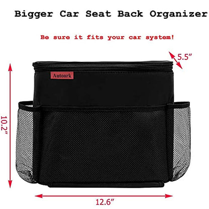AUTOARK Car Seat Back Organizer and Cooler Set,Multi-Pocket Travel Storage Bag(Heat-Preservation and Waterproof),Bigger-Capacity,AK-054 - size: Bigger-Capacity