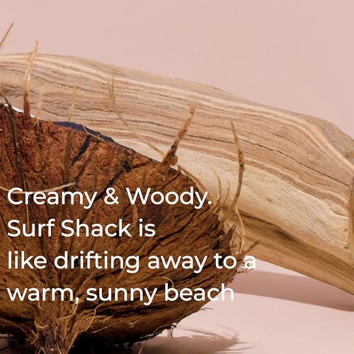 Surf Shack Car Fragrance - Premium Car Hanging Air Freshener, 120 Days Long-Lasting Fragrance for Auto and Home | Coconut & Woody | Coconut, Sandalwood| Non-Toxic, Cruelty-Free | 2 Pack - size: 0.2 Fl Oz (Pack of 2)