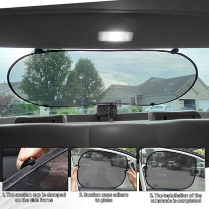 5PCS Set Car Window Shade, Car Sun Shade Side Window, Sunshine Glare & UV Rays Protection Sunshade with Suction Cup, Auto Sun Blocker Screen Accessories for All Season (5PCS) - color: 5PCS