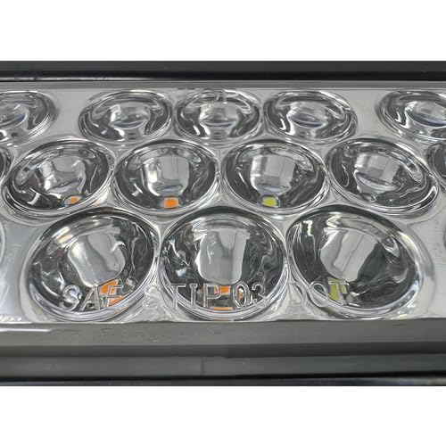 All Star Truck Parts 2x 6.5 Inch Oval Amber/White Strobe Lights 24LED Recessed Quad Flash Patterns for Truck Towing Trailer Lights Lamps, Rubber Grommets + 3-prong Wire Pigtails Included, 10V-30V - size: 2pc Amber/White Strobe