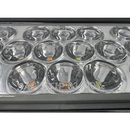 All Star Truck Parts 2x 6.5 Inch Oval Amber/White Strobe Lights 24LED Recessed Quad Flash Patterns for Truck Towing Trailer Lights Lamps, Rubber Grommets + 3-prong Wire Pigtails Included, 10V-30V - size: 2pc Amber/White Strobe