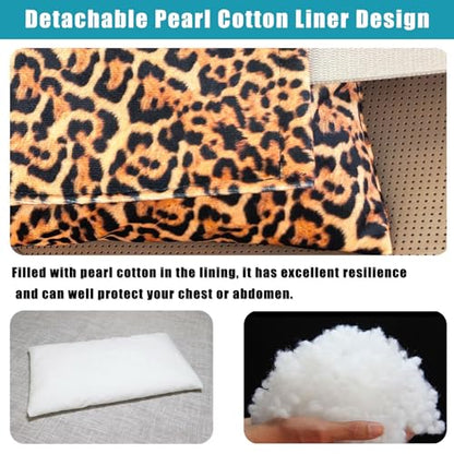 Super Soft Seatbelt Pillow, Seat Belt Pillow for Mastectomy Post-Surgery, Seat Belt Cushion for Heart Surgery Recovery, Hysterectomy Abdominal Incision Recovery Seatbelt (Leopard, Large) - color: Leopard