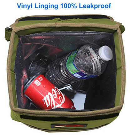 EPAuto Waterproof Car Trash Can with Lid and Storage Pockets, 2.5 Gallon Leakproof, Green - color: Green