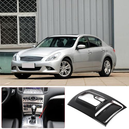 Gear Shift Panel Trim Cover Compatible with Infiniti G37 2009-2013, ABS Plastic Gear Shifter Console Anti-Scratch Frame Cover Accessories (Gloss Black) - color: gloss black