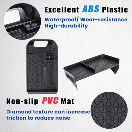 3PCS Center Console Organizer Tray and Armrest Storage Box Compatible with Toyota RAV4 2019-2022 2023 2024 2025 Dash Storage Tray Interior Accessories-Not for New 10.5'' Multimedia Display - size: 3 Pieces | Center Console, Armrest & Dash Set