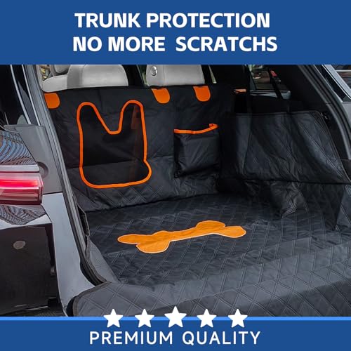 SUV Cargo Liner for Dogs, Trunk Mat for SUV, Durable Cargo Cover, Waterproof, Machine Washable, Non-Slip (PU Leather)