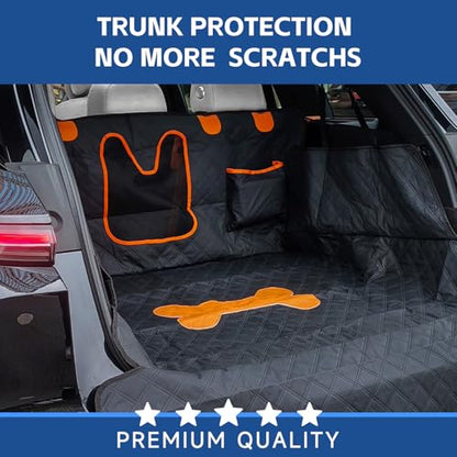 SUV Cargo Liner for Dogs, Trunk Mat for SUV, Durable Cargo Cover, Waterproof, Machine Washable, Non-Slip (PU Leather)