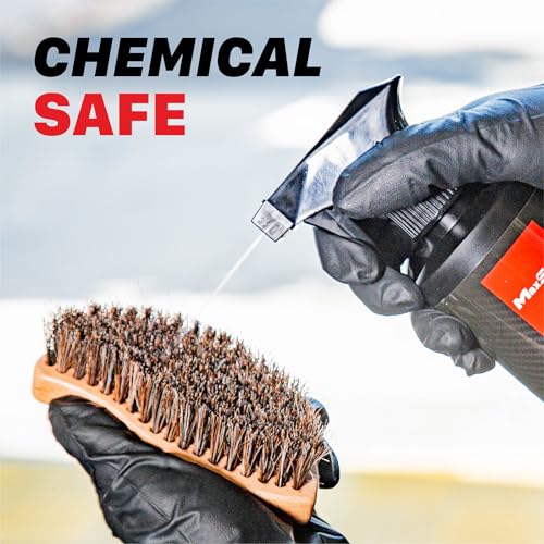 Maxshine Universal Ergonomic Interior Detailing Brush | Soft Horsehair & PP Bristles | Durable Car Cleaning Brush for Leather Seats, Upholstery, Dashboards & Interior Fabric Surfaces