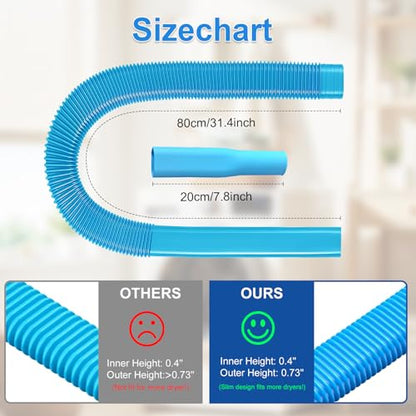 Upgraded Dryer Vent Cleaner: Universal Vacuum Hose Kit Attachment for Lint Removal Fits All Vacuums Cleaner Dryer Cleaning Tools for Clogged Ducts (Blue) - color: Blue