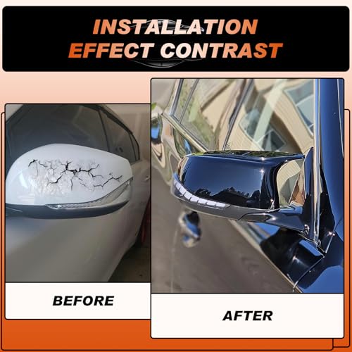 ACLONG Glossy Black Mirror Cover Caps Rearview Side Mirror Covers Fit for Infiniti Q50 2014-2022 Infiniti Q60 2017-2022 Left Driver Side Right Passenger Side-2 PCS - size: Fit for Infiniti Q50 2014-2022-Glossy Black