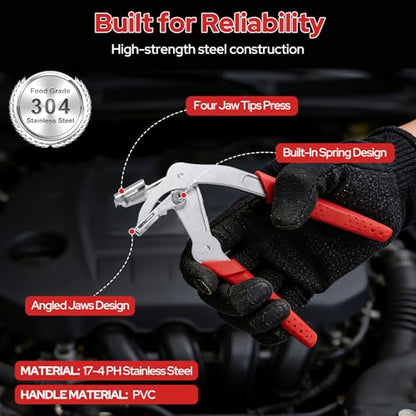 Car Buckle Pliers and Disassembly Tools, Without Damage Panel Buckle Removal Pliers，Removes Plastic Clips, Buckles, Rivets,Professional Trim Clip Remover-1 - size: 1PC