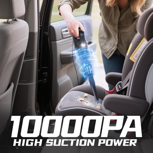 VCANENERGY Car Cleaning kit, Car Interior Detailing kit with 10000pa Car Vacuum Cleaner, Wheel Brush, Windshield Cleaner Tool, Microfiber Towel, Wash Mitt, Interior and Exterior Car Wash kit with Bag - size: 17 PCS