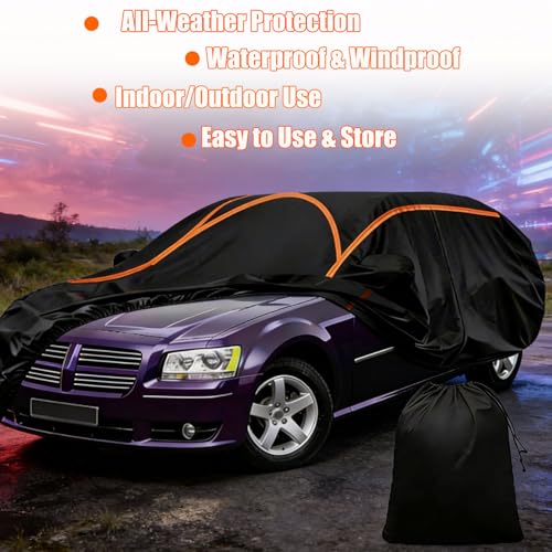 Outdoor Full Exterior Car Cover for Cournil Cournil1965, Car Tarp for Wind Dust Sun etc Protection, Tarpaulin Waterproof Dustproof Snowproof Waterproof All Weather - size: for Cournil Cournil1965