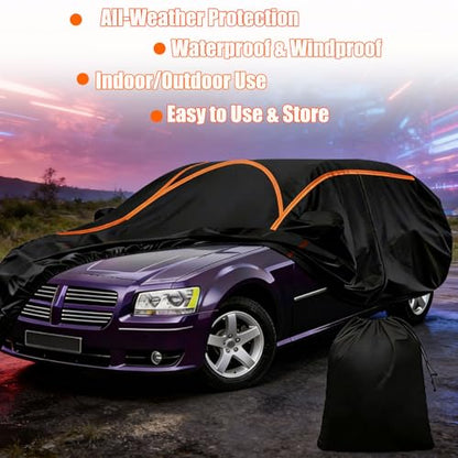 Outdoor Full Exterior Car Cover for Cournil Cournil1965, Car Tarp for Wind Dust Sun etc Protection, Tarpaulin Waterproof Dustproof Snowproof Waterproof All Weather - size: for Cournil Cournil1965