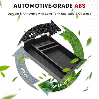 Autorder Center Console Organizer for 2024 2025 2026 Hyundai Sonata Accessories Car Armrest Storage Box Middle Console Tray Container with Non-Slip Silicone Mats - size: 2024-2026 Hyundai Sonata