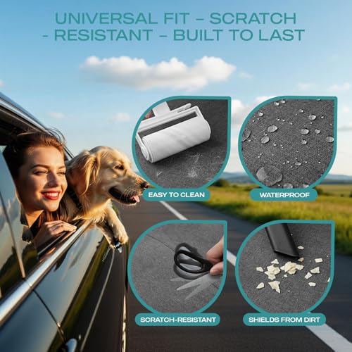 Skechers Dog Car Seat Cover for Pets GOGA MAT, Seat Extender for Dogs Waterproof Seat Cover Hammock Heavy Duty Scratch Proof Nonslip Durable Back Seat Covers for Cars Trucks and SUVs,Gray - color: Gray