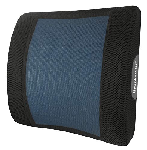 Brookstone Lumbar Support Cuushion with Gel (BK1029) - color: Black With Cooling