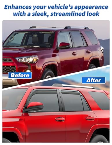 in-Channel Window Rain Guards Fit for Toyota 4Runner 2010-2024 Extra Durable Rain Guard Window Deflectors Window Vent Window Visors Vent Shades Exterior Car Accessories - size: Fit for 2010-2024 Toyota 4Runner