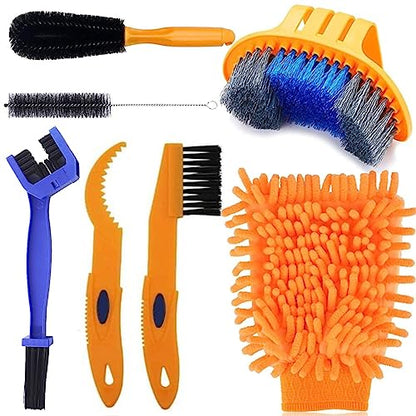 Bike Cleaning Brush Tool Kit - color: 7PCS Bike Cleaning Brush Tool Kit