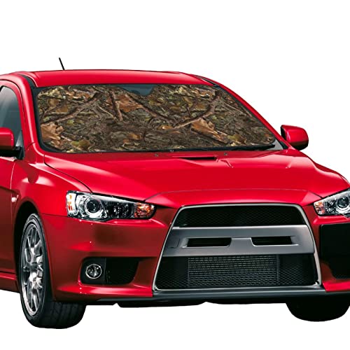 Camouflage Hunting Car Windshield Sunshade Front Window Sun Visor Protector Foldable Shield Cover for Truck SUV - color: White4