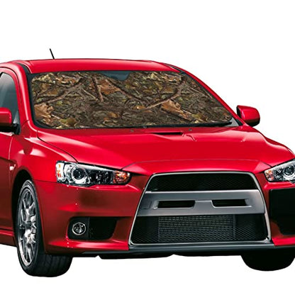 Camouflage Hunting Car Windshield Sunshade Front Window Sun Visor Protector Foldable Shield Cover for Truck SUV - color: White4