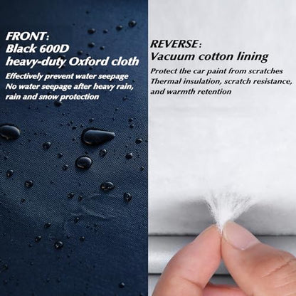 Special 16 Layers Full Car Cover Fit for 2010-2024 Hyun-dai Tucson, Ultra Heavy 600D Oxford Cloth, All-Weather Protection Summer Sun Exposure and Winter Snow Rain Dust UV Black - color: Fit for 2010-2024 Hyu-ndai Tucson