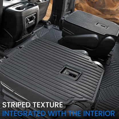 2nd Row Bucket Seats Kick Mats for 2021-2026 Chevrolet Chevy Tahoe&Suburban, for GMC Yukon&Yukon XL, All Weather TPE SeatBack Protector 7 Seats Captain Chair Accessories(2nd Row Kick Mats) - style: 2nd Row Kick Mats