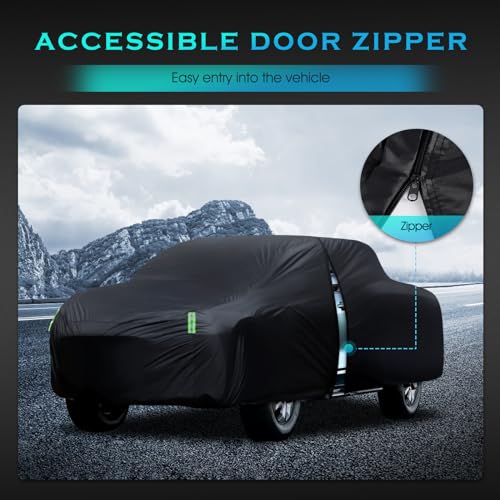 Car Cover Waterproof All Weather Full Outdoor Pickup Truck Cover Rain UV Protection, Size T2 Universal Fit for Ford F150 Chevy Silverado Dodge Ram 1500. (Fit Truck Length 221 to 228 inch) - size: T2 Fit Truck Length 221 to 228 inch