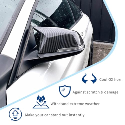 Side Mirror Cover Compatible with 3-Series F30 F31 F34 / 4-Series F32 F33 F36 / 2-Series F22 F23 / 1 Series F20 X1 E84 M2 F87 (Carbon Fiber Pattern, F22 F30 F32 F36) - color: Carbon Fiber Pattern, size: F22 F30 F32 F36