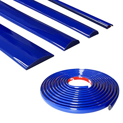 16Ft Dark Blue Car Motor Bike Self-Adhesive Exterior and Interior Molding Trim Universal Dashboard Bumper Window Door Body Side Decorative Strip Scratch-Proof (Width: 1/4 inch (6mm)) - style: Width: 1/4 inch (6mm)