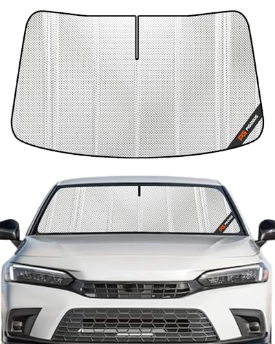 Pigenius Windshield Sun Shade for Honda Civic 2022-2026. Full Coverage Rearview Mirror Shade for Ultimate Protection - color: Silver, size: 2022-2025 All Body Types
