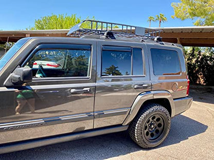 Side Window Wind Deflector,4pcs in-Channel Style Rain Guards,Dark Smoke Window Visors fit for 2006-2010 Jeep Commander 194117 - size: 2006-2010 Commander In-Channel