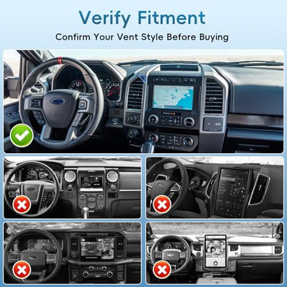 Kaishengyuan Metal Vent Phone Mount Compatible with 2015-2020 Ford F-150, 2017-2021 Super Duty & 2018-2021 Expedition, Car Solid Phone Holder Cellphone Cradles Bracket Stand for All Smartphone - style: Universal Holder