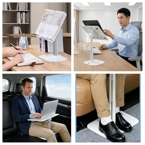 Car Desk for Laptop Adjustable Car Tray Table for Passenger Seat Portable Laptop Stand for Bed Tray Table for in-Car Work, Dining, Travel and Outdoor