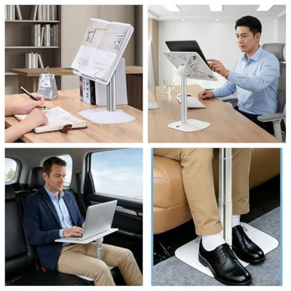 Car Desk for Laptop Adjustable Car Tray Table for Passenger Seat Portable Laptop Stand for Bed Tray Table for in-Car Work, Dining, Travel and Outdoor