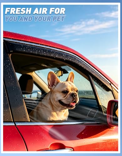 Extra-Thick Window Rain Guards Fit for Subaru Outback 2015 2016 2017 2018 2019 Window Deflectors Window Vent Visors Shades - size: Fit for 2015-2019 Subaru Outback