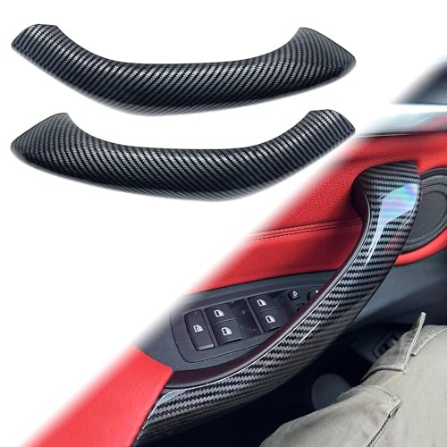 Car Inner Door Handle Pull Outer Cover Replacement for BMW X1 F48 2016-2019, X2 F39 2018-2019 Driver Passenger Side (Carbon Fiber, 2pcs Left+Right) - color: Carbon Fiber, size: 2pcs Left+Right