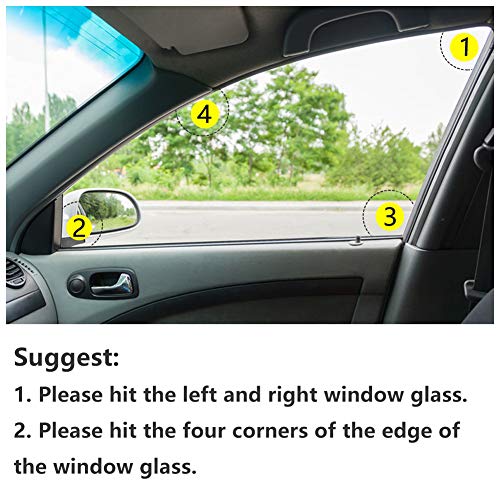 MOTORBUDDY 2-Pack Car Safety Hammer, 3-in-1 Auto Emergency Escape Hammer with Window Breaker and Seat Belt Cutter, Striking Black Emergency Escape Tool for Car Accidents - color: Black