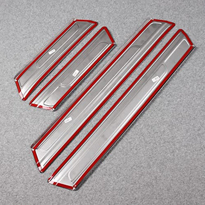 Beautost Fit for Honda CRV CR-V 2023 2024 2025 2026 Outside Door Sill Scuff Plate Guard Cover Trims (Silver) - color: Silver