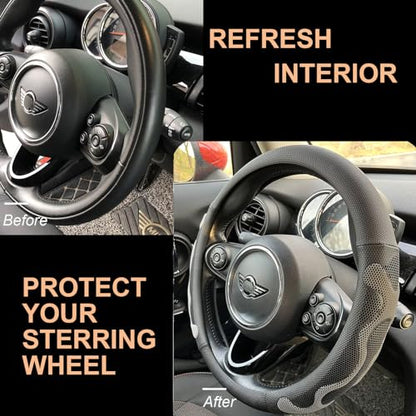 PINCTROT Large Size Comfy Grip Steering Wheel Cover, Anti-Slip Design, 15.5-15.75 Inch(Silicone Gray) - color: 4.Gray, size: Large Size[15 1/2''-15 3/4'']