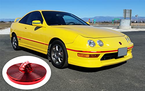 Chrome Red Car Motor Bike Self-Adhesive Exterior and Interior Molding Trim Universal Dashboard Bumper Window Door Body Side Decorative Strip Scratch-Proof (Width: 3/4 inch (20mm), 16Ft) - size: 16Ft, style: Width: 3/4 inch (20mm)