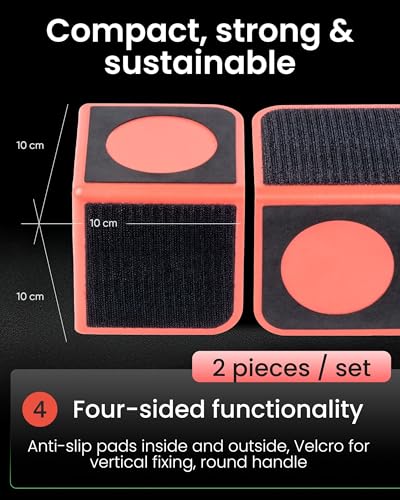 rati Nook Trunk Organizer Blocks for Cars and SUVs, Adjustable Cargo Dividers with Dual Grip Pads, Works on Carpeted and Plastic Trunks, Set of 2 Modular Stabilizers (Red) - color: Red