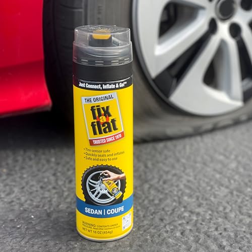 Fix-A-Flat S60420-6PK Aerosol Emergency Flat Tire Repair and Inflator, for Standard Tires, Eco-Friendly Formula, Universal Fit for All Cars, 16 oz. (Pack of 6) - size: 16oz 6pk