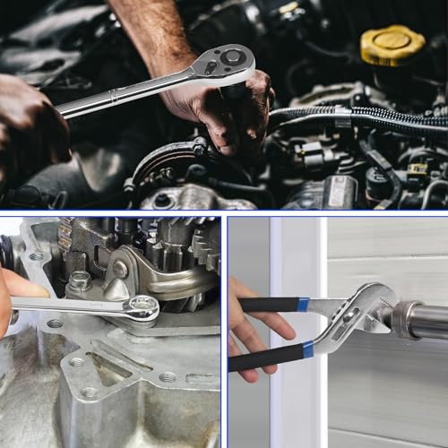 Prostormer Mechanic Tool Set, 240-Pieces Universal Household Auto Repair Tool Kit with Heavy Duty Aluminium Tool Box