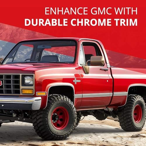 All-Fit Automotive Replacement SB - Square Body Side Molding (2.25") – OEM Grade Chrome Trim fits 1973–1987 Chevy C10 Trucks, GMC Pickup & Suburban – Easy to Install Truck Accessories (26 Ft) - style: Square Body Trim Chrome (73-87)